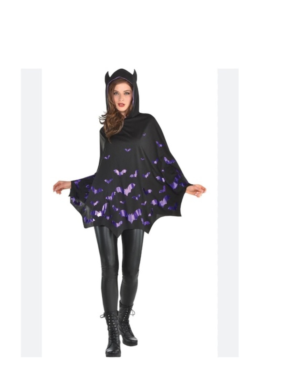 Adult bat poncho Halloween costume one size standard